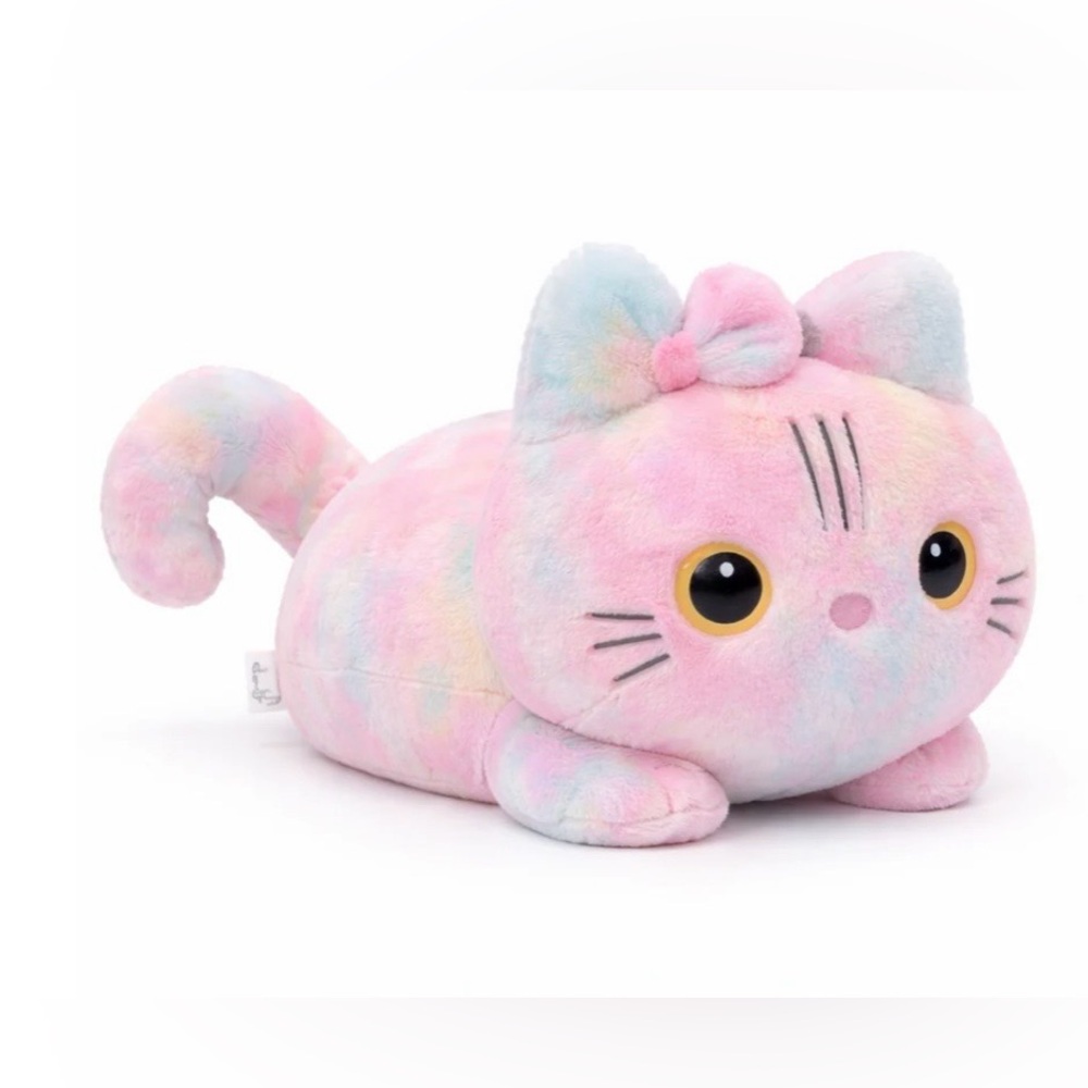 Large Hoppenly Big Eye Cat Pastel Plush Toy- Like New